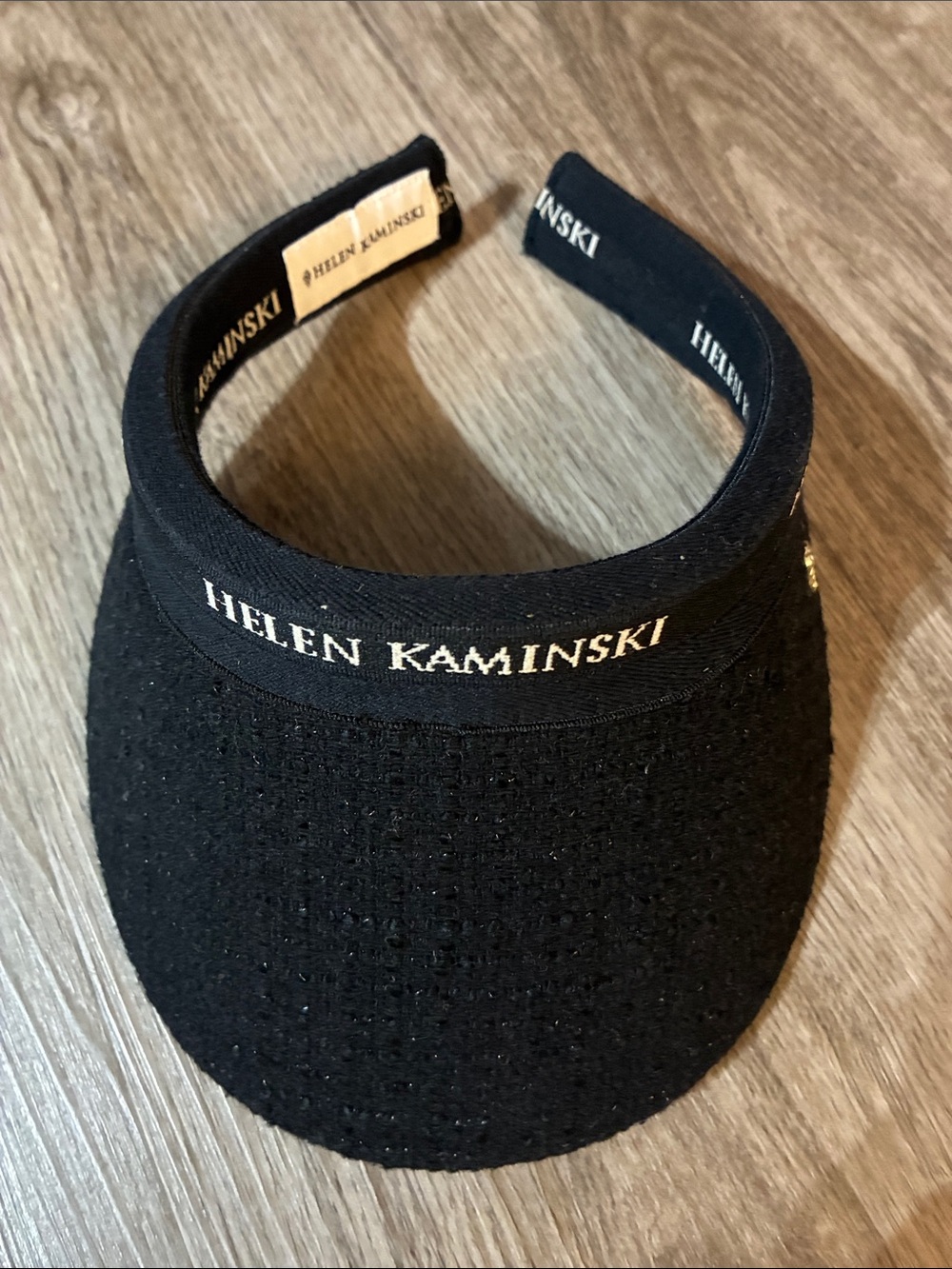 Helen Kaminski Black Logo Visor